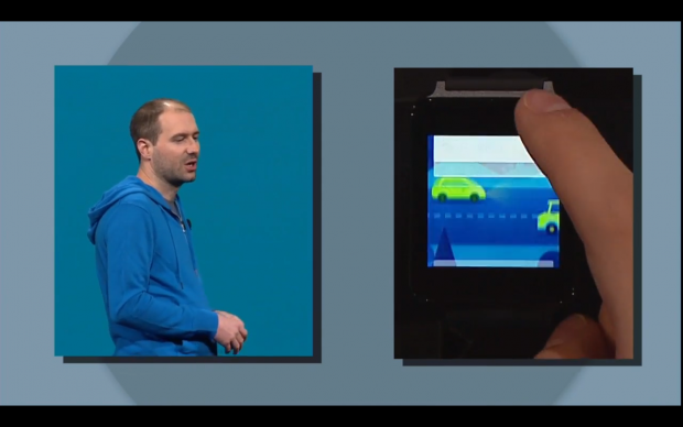 Die Präsentation von Android Wear während der Google I/O. (Screenshot: Golem.de)